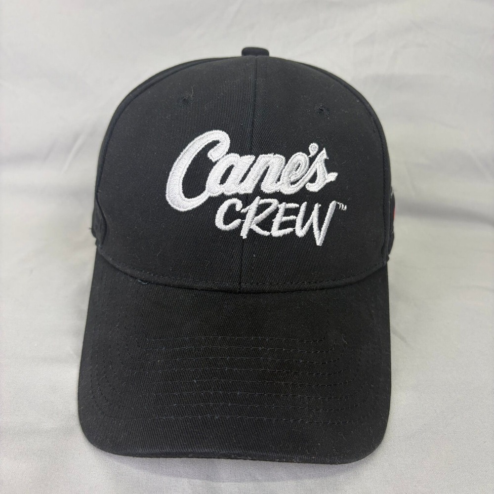 Raising Cane's Baseball Hat Crew Merch Unisex OSFM Black Embroidered Logo